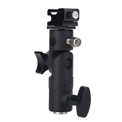 aqxreight Aluminum Alloy E Typ Stand Bracket Hot Shoe Mount Adapter Umbrella Holder Aluminum Outstanding Flash Mount Camera Bracket Hot Shoe Stand Flas