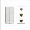 RiteAV - 2 Port Cat6 Ethernet 1 Coax Cable TV Wall Plate - Brush [Screwless White] view 1