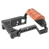 aqxreight Aluminum Alloy Camera Video Kit with Wooden Handle Grip for A7C 4in Holes Be Multip Camera with HandleCamera with Wooden GripCamera KitWooden Handle CageCamera KitC view 3