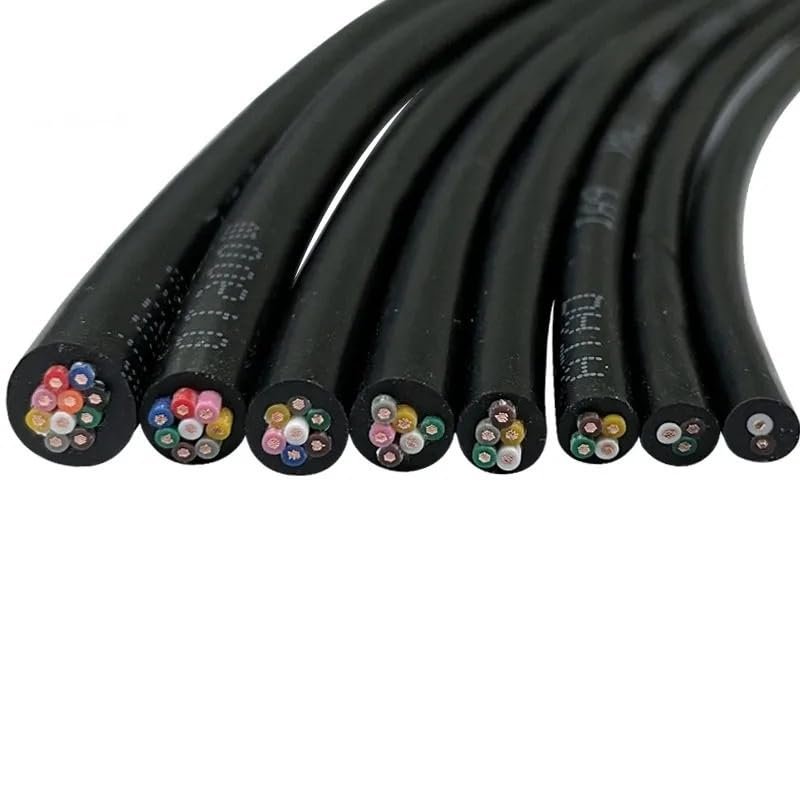 1 Meters Sensor Signal Data Copper Cable LIYY 2 3 4 5 6 8 10 core 26/24/22 awg CE sheathed Cable(0.25MM 24AWG,8 cores)