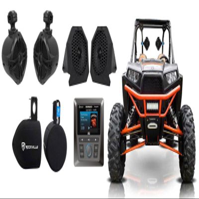 Audiosavings Bundle: MTX AWMC3 Marine Receiver w/Bluetooth AM/FM/WB/SiriusXM Bundle with RZRPOD65 6.5" 130W Speakers, Pair of 6.5" 250w Wakeboard Tower Speakers & Pair of Neoprene Covers (4 Items)