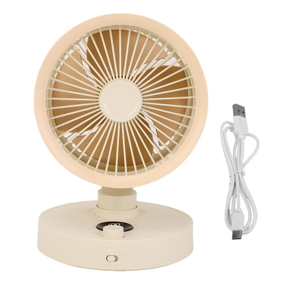 Fafeicy Desktop Fan with 100 Speeds Wind, Quiet Operation, LED Display, USB Rechargeable, Auto Oscillating, Adjustable Tilt, for Bedroom, Living Room, Office