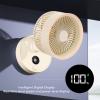 Fafeicy Desktop Fan with 100 Speeds Wind, Quiet Operation, LED Display, USB Rechargeable, Auto Oscillating, Adjustable Tilt, for Bedroom, Living Room, Office view 3
