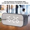 Yunir Alarm Clock Radio, Digital Alarm Clock with Bluetooth Speaker, FM Radio, Dual Alarm, 3 Level Dimmer, LED Digital Clock for Bedroom Bedside Office (Black) view 2