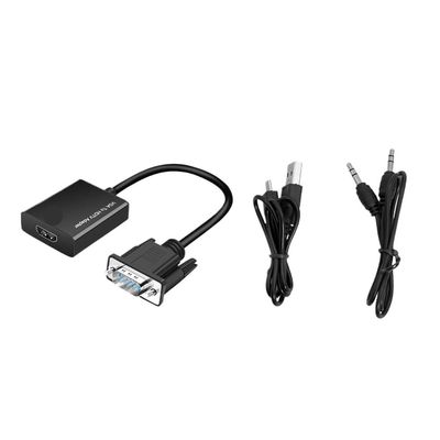 bodateng to HDMI-Compatible Full HD 1080P Converter Adapter Cable with Audio Output HD Adapter for PC to HDTV Projector(VGA to HDMI 2)