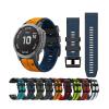 22/26mm Watchbands For Garmin Fenix 8 7 7X 6 6X Pro 5 5X Plus 3HR 935 Silicone Band Quick Release WristStrap Bracelet(Orange black,22mm(Fenix 8 47mm)) view 2