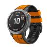22/26mm Watchbands For Garmin Fenix 8 7 7X 6 6X Pro 5 5X Plus 3HR 935 Silicone Band Quick Release WristStrap Bracelet(Orange black,22mm(Fenix 8 47mm)) view 3