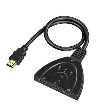 bodateng HDMI-Compatible Switch KVM Splitter 4K 2K 3D 3 Input 1 Output 3 Port Video Switcher Hub for DVD TV(4K)