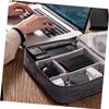 Angoily Layers Electronics Organizer Bag for Travel Detachable Storage Pouch for Cables U Discs Power Banks and Accessories Grey view 2