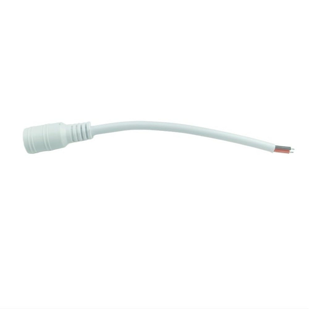 1/5/10 Pcs 5.5x2.1mm DC Male Female Power Plug Cable Wire Jack Adapter Connector for CCTV Single Color 3528 5050 LED Tape Light(1 Female White)