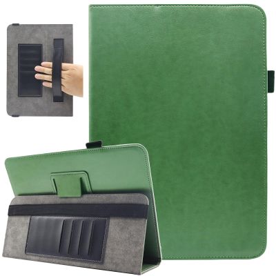 Universal 10 Inch Tablet Case, Universal 10.1 Inch Tablet Case, Viclowlpfe Protective Folio Stand Android Case for 9.6-11 Inch Tablet with Hand Strap and Cards Slots, Olive Green