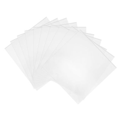 Cabilock 10Pcs Transparent Vinyl Record Sleeves Adhesive Outer Protectors for Vinyl Records Scratch and for Safe Storage and Preservation