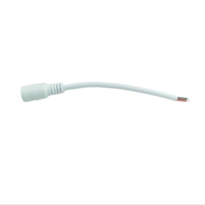 1/5/10 Pcs 5.5x2.1mm DC Male Female Power Plug Cable Wire Jack Adapter Connector for CCTV Single Color 3528 5050 LED Tape Light(1 Male White)