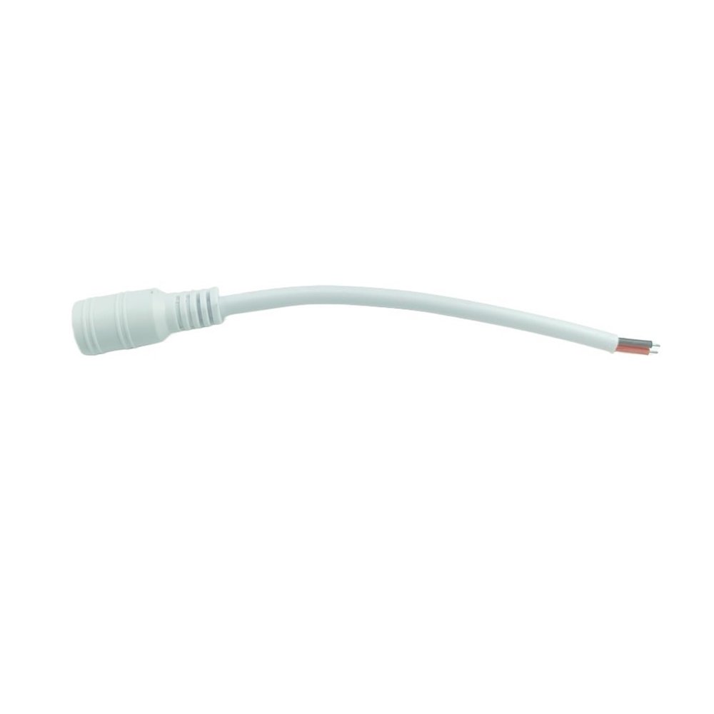 1/5/10 Pcs 5.5x2.1mm DC Male Female Power Plug Cable Wire Jack Adapter Connector for CCTV Single Color 3528 5050 LED Tape Light(1 Male White)