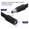 1/5/10 Pcs 5.5x2.1mm DC Male Female Power Plug Cable Wire Jack Adapter Connector for CCTV Single Color 3528 5050 LED Tape Light(10 Male Black) view 4