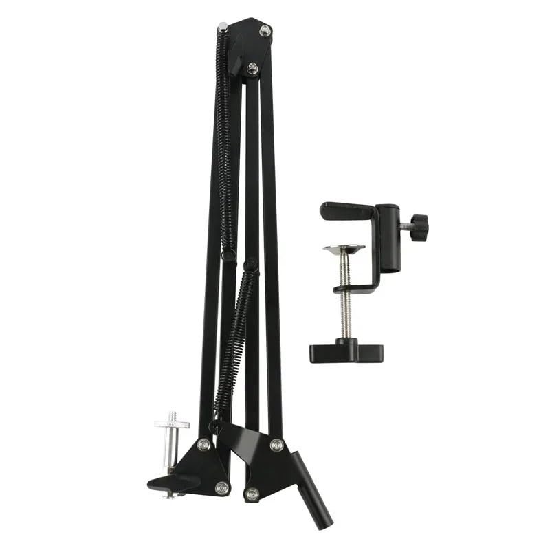 1pc Camera Tripod Table Stand Set Photography Adjustable Arm Stand for Digital Video Microscope Camera Boom Scissor Arm Stand Holder(51CM 40Ring)