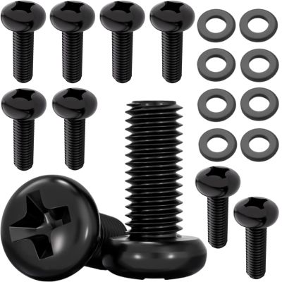 M4 10mm TV/Monitor Wall Mount Screws VESA Compatible for 75x75mm and 100x100mm Brackets for Mounting Any TV/Monitor Pack of 8