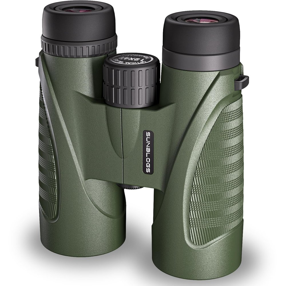 12x42 HD Binoculars for Adults,Super Bright BAK4 Prism High Powered Waterproof Binoculars with Low Light Vision for Bird Watching Outdoor Hunting Travel Hiking Sports Stargazing Cruise (Green)