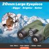 12x42 HD Binoculars for Adults,Super Bright BAK4 Prism High Powered Waterproof Binoculars with Low Light Vision for Bird Watching Outdoor Hunting Travel Hiking Sports Stargazing Cruise (Green) view 3