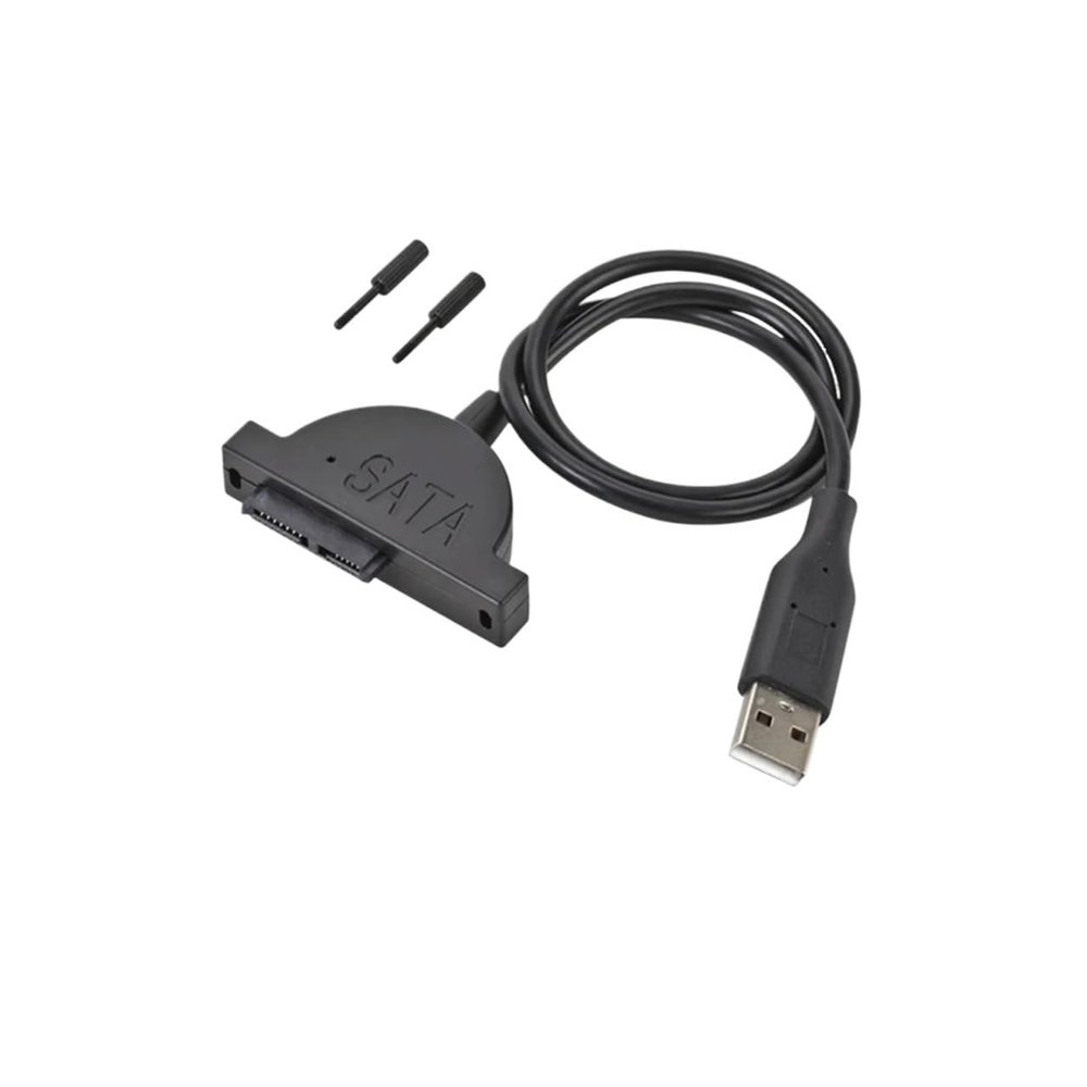 ACGTUY USB 2.0 to Sata II 7+6 13Pin Adapter for CD/DVD ROM Slimline Drive Converter Cable Screws Steady Style USB 2.0 SATA