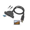 ACGTUY USB 2.0 to Sata II 7+6 13Pin Adapter for CD/DVD ROM Slimline Drive Converter Cable Screws Steady Style USB 2.0 SATA view 2