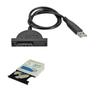 ACGTUY USB 2.0 to Sata II 7+6 13Pin Adapter for CD/DVD ROM Slimline Drive Converter Cable Screws Steady Style USB 2.0 SATA view 3