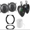 Audiosavings Bundle: Pair of MTX THUNDER46 4x6 160W Car Speakers Bundle with Pair of 6.5" LED Tower Speakers, Mounting Bracket Plate & Rockville 50Ft Wire for Jeep Wrangler TJ 2002-2006 (4 Items) view 1