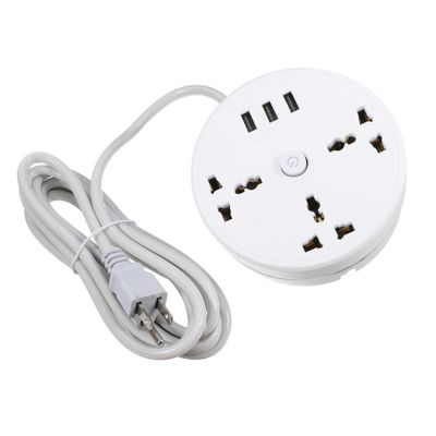 Multifunction Power Strip Panel 3 USB, Us Plug, 2.8m Cord