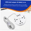 Multifunction Power Strip Panel 3 USB, Us Plug, 2.8m Cord view 3