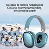 Bluetooth 5.3 Headphones, Hi-Fi Stereo Sound, 12H Playtime, Dual Connection, Over-Ear Wireless Headset with Type-C, Silver (Blue) view 2