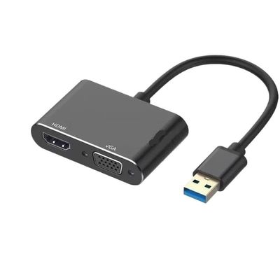 bodateng USB 3.0 to HDMI Adapter Converter 1080P HDMI and Sync Output for Computer to Monitor/TV Dual Screen Display(Grey)