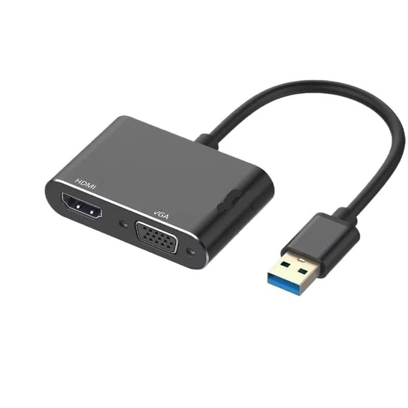 bodateng USB 3.0 to HDMI Adapter Converter 1080P HDMI and Sync Output for Computer to Monitor/TV Dual Screen Display(Grey)