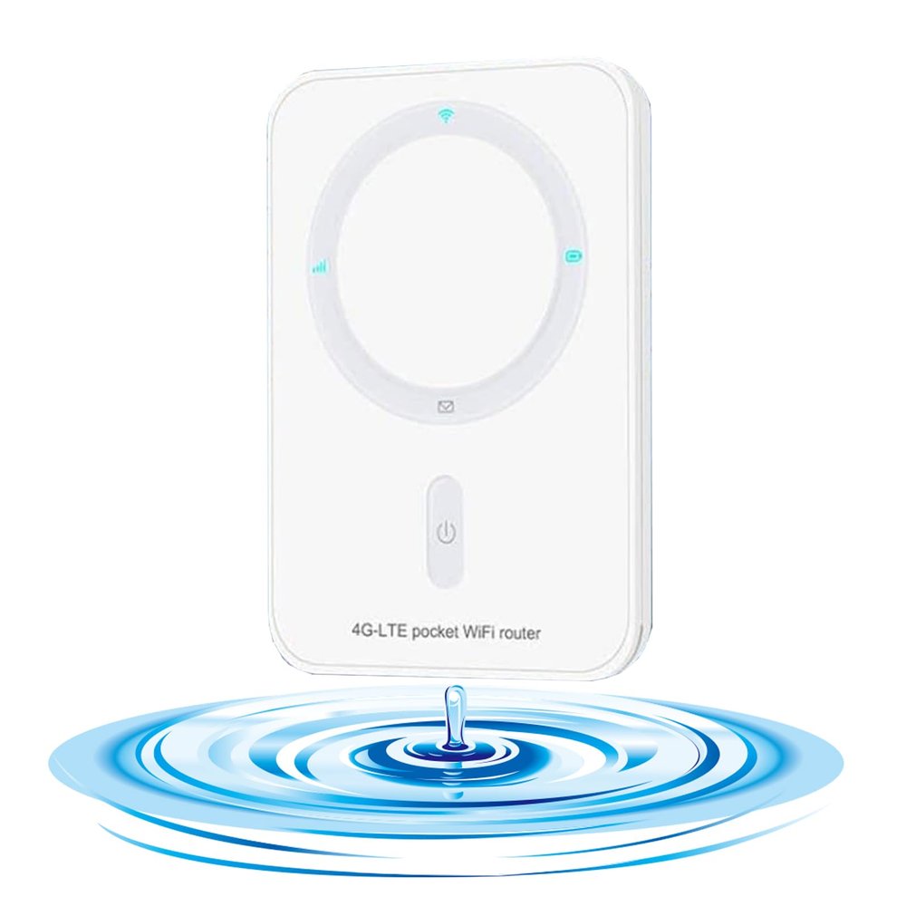 WDINLY Portable WiFi Hotspot 4G LTE Router - 2G Data SIM Card incluled 10 Devices Connect, SIM Multi-Network Auto Switch, Secure Mobile Internet for Travel, Home, Outdoors