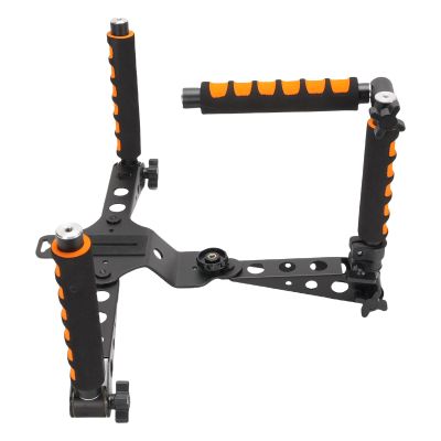 Akozon Camera Shoulder Support Rig Kit Adjustable Lightweight Aluminum Alloy Foldable for DSLRs Video Camcorder