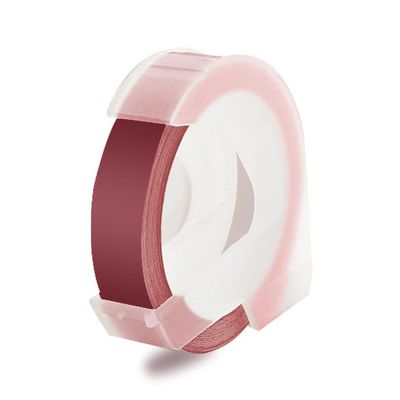 10 Packs 9mm 3D Embossing Label Tape - Compatible with Motex E101/E202, Dimo Labeller & Typewriter Models 12965/1540/1610/1880(Maroon)
