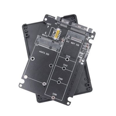 2 in 1 mSATA SSD NGFF to SATA 3.0 Converter 2.5" SSD Hard Drive Enclosure