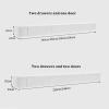 White Suspended TV Stand Wall-Mounted TV Cabinet Floating Storage Cabinet with Dual Drawers Living Room Media Console Creative idea(200cm) view 2