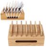 BambooWood Tablet Storage Bracket, 19x12x9cm Cell Phone Dock Portable Tablet Computer Organizer Storage Box for Home Office view 1