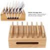 BambooWood Tablet Storage Bracket, 19x12x9cm Cell Phone Dock Portable Tablet Computer Organizer Storage Box for Home Office view 3