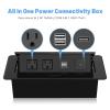 2-Pack Pop Up Power Strip with PD 30W USB Ports, Recessed Power Grommet Outlet Hub Connectivity Box, Pop Up Outlets Socket with 2 AC Outlets, USB A and USB C for Table Conference Room Countertop view 2