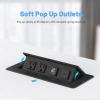 2-Pack Pop Up Power Strip with PD 30W USB Ports, Recessed Power Grommet Outlet Hub Connectivity Box, Pop Up Outlets Socket with 2 AC Outlets, USB A and USB C for Table Conference Room Countertop view 3