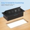 2-Pack Pop Up Power Strip with PD 30W USB Ports, Recessed Power Grommet Outlet Hub Connectivity Box, Pop Up Outlets Socket with 2 AC Outlets, USB A and USB C for Table Conference Room Countertop view 4