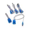 2Pcs CH340 USB to RS232 Serial Port 9 Pin DB9 Cable Serial COM Port Adapter Convertor Total Length 80cm view 2