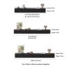 Black Floating TV Stand with Large Storage Wall-Mounted TV Cabinet Wooden Media Console Storage Cabinet Under The TV Creative idea(140x24x20cm) view 2