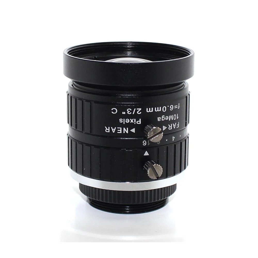 10Mega Pixel 6mm Lens 2/3" C Mount Lens IR F2.4 Manual Iris Industrial Lens