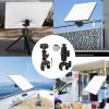 RSHuiOUXX Aluminum Adjustable Satellite Clamp Mount with 2Ball Head for Satellite Dish Trailer Yacht Poles Installation view 2