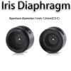 Microscope Kit Adjustable Aperture 1-12mm Iris Diaphragm CS to C Mount Camera Lens Module DIY Adapter Ring Coaxial Optical Lens Condenser Photo Microscope Lens Adapters view 2
