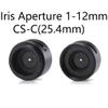 Microscope Kit Adjustable Aperture 1-12mm Iris Diaphragm CS to C Mount Camera Lens Module DIY Adapter Ring Coaxial Optical Lens Condenser Photo Microscope Lens Adapters view 3