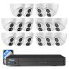 6TB HDD Hiseeu 12MP NVR Security Camera System, 16 Pcs 4K/8MP Wired PoE Security Cameras, 121Wide View, 2 Way Audio, Color Night Vision, Human Vehicle Detect, Home CCTV Surveillance Outdoor&Indoor view 1