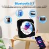 CD Player Portable, Bluetooth CD Players for Home with Remote Control HiFi Stereo LED Display Timer FM Radio AUX/USB/TF Jack, Music CD Player with Speakers Desktop Boombox for Office Kids Gift Black view 3